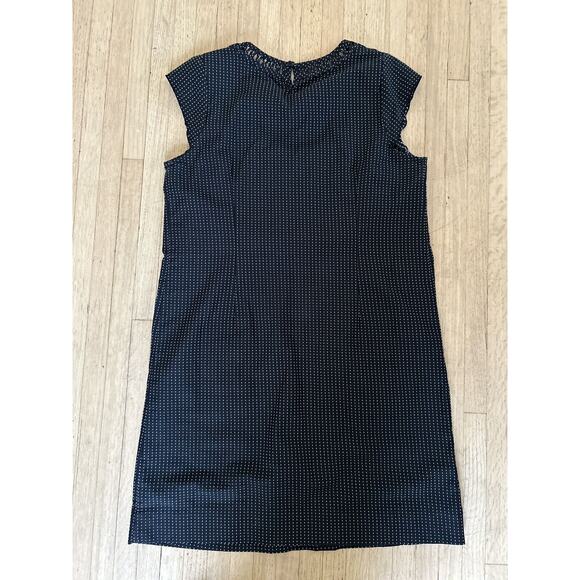 Joe's Jeans Polka Dot Ruffle Shift Dress Size M Black White - Picture 7 of 9